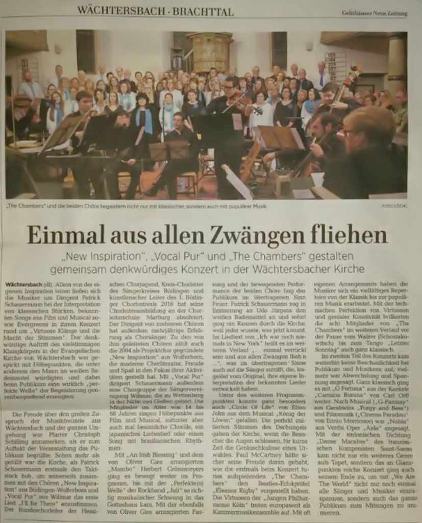 Konzert Chambers 2017