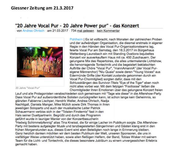 20 Jahre Vocal Pur