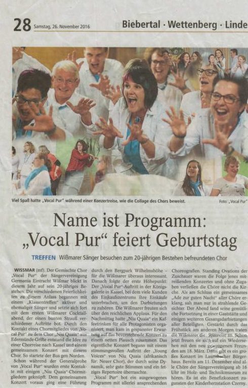 Vocal Pur Geburtstag